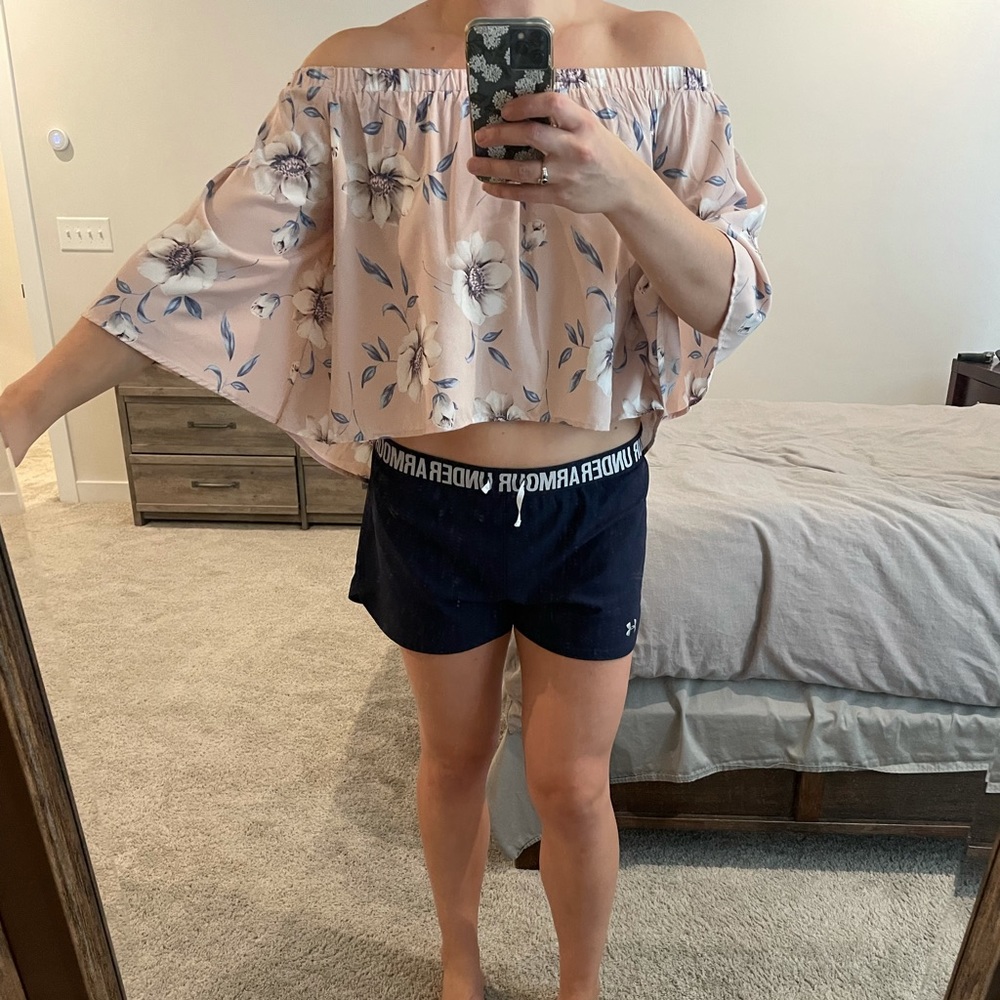 Lulus flowy floral crop top